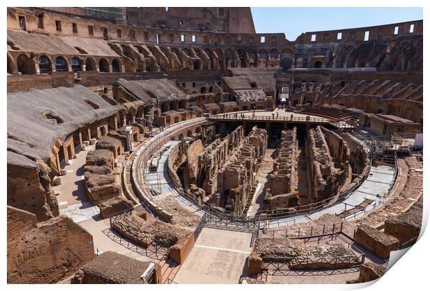 Colosseum Flavian Amphitheatre In Rome Print by Artur Bogacki