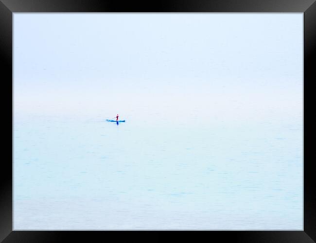 The Lone Paddleboarder Framed Print by Kate Lake