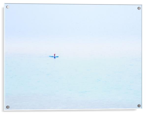 The Lone Paddleboarder Acrylic by Kate Lake