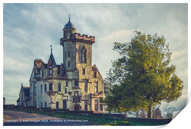 Dunselma Castle Architecture Print by RJW Images