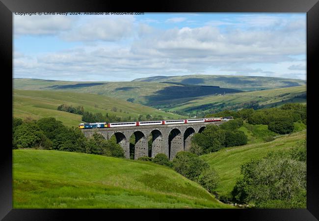 The Staycation Express on Dent Head Viaduct Framed Print by Chris Petty