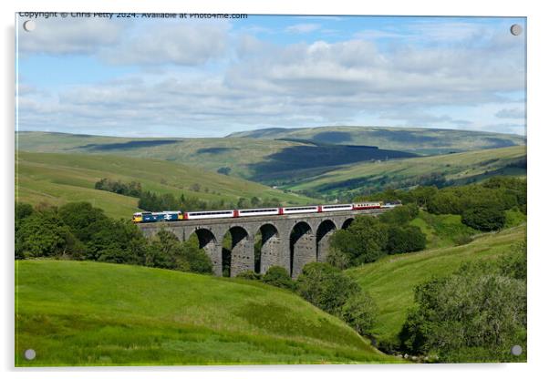 The Staycation Express on Dent Head Viaduct Acrylic by Chris Petty