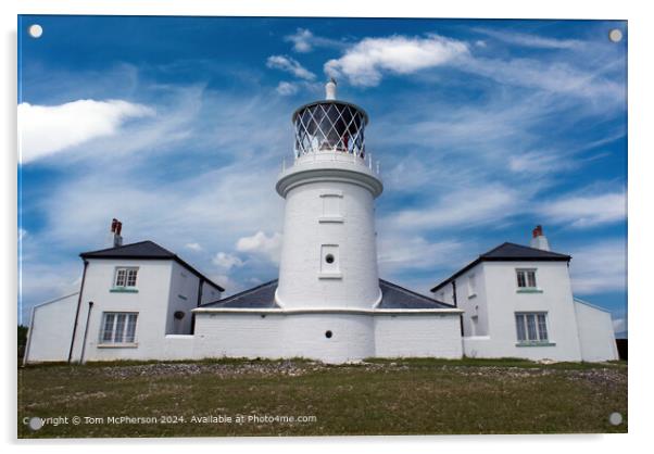 Caldey Island Lighthouse Architecture Acrylic by Tom McPherson