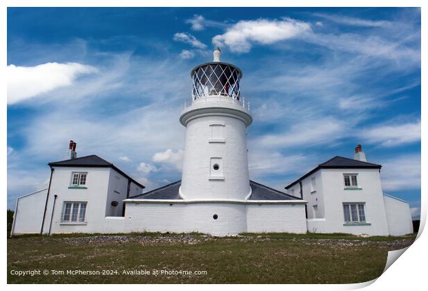 Caldey Island Lighthouse Architecture Print by Tom McPherson