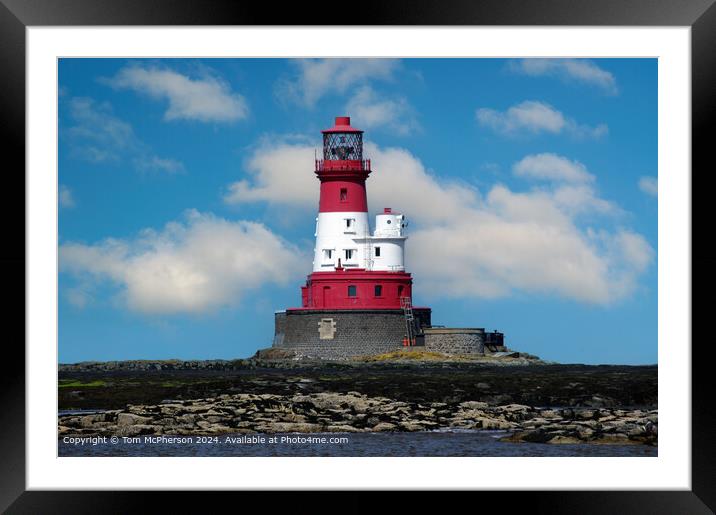 Longstone Lighthouse Architecture Framed Mounted Print by Tom McPherson