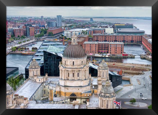 Liverpool Albert Dock Cityscape Framed Print by Rick Lindley