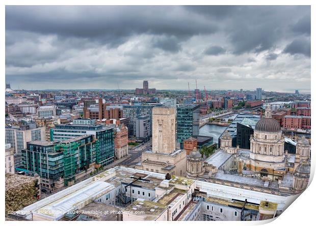 Liverpool Cityscape Skyline Print by Rick Lindley