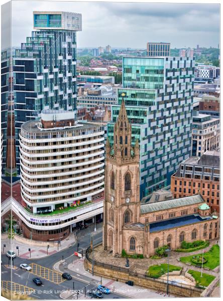 Building Shapes Cityscape Liverpool Canvas Print by Rick Lindley
