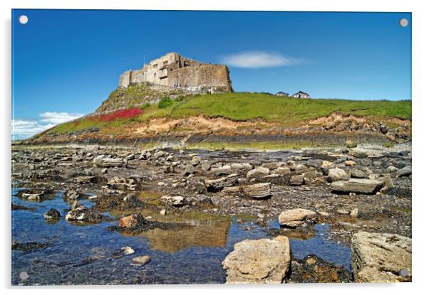 Lindisfarne Castle  Acrylic by Darren Galpin