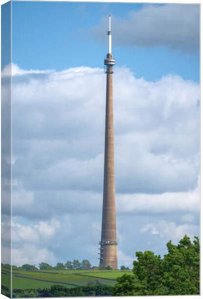 Emley Moor Mast Canvas Print by Alison Chambers