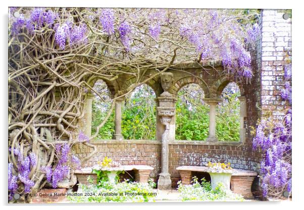 Serene Wisteria Garden Arch Acrylic by Debra Marie Muston