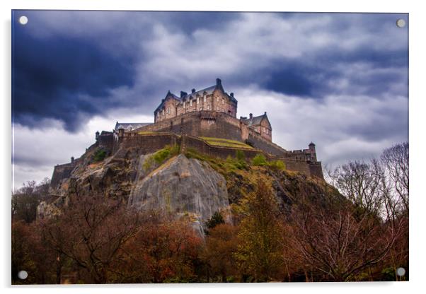 Edinburgh Castle Edinburgh Acrylic by Jack Biggadike