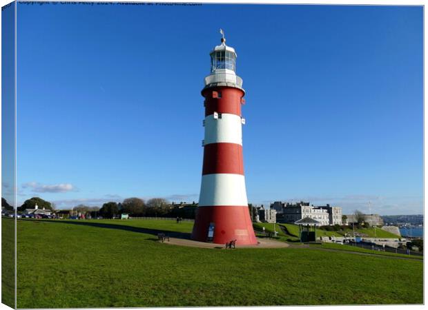 Smeaton's Tower, Plymouth Hoe Canvas Print by Chris Petty