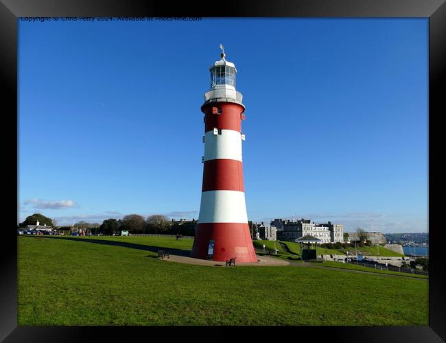 Smeaton's Tower, Plymouth Hoe Framed Print by Chris Petty