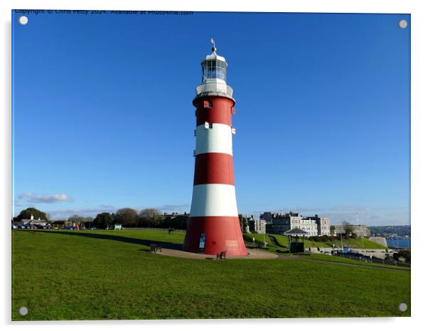 Smeaton's Tower, Plymouth Hoe Acrylic by Chris Petty