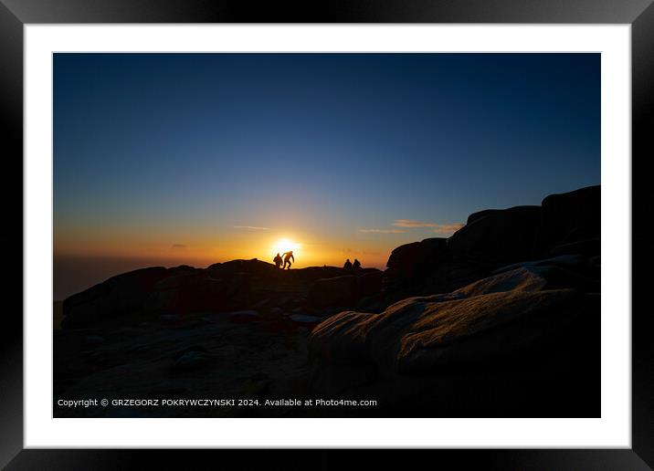 Sunrise Mountain Landscape Framed Mounted Print by Greg's Eye