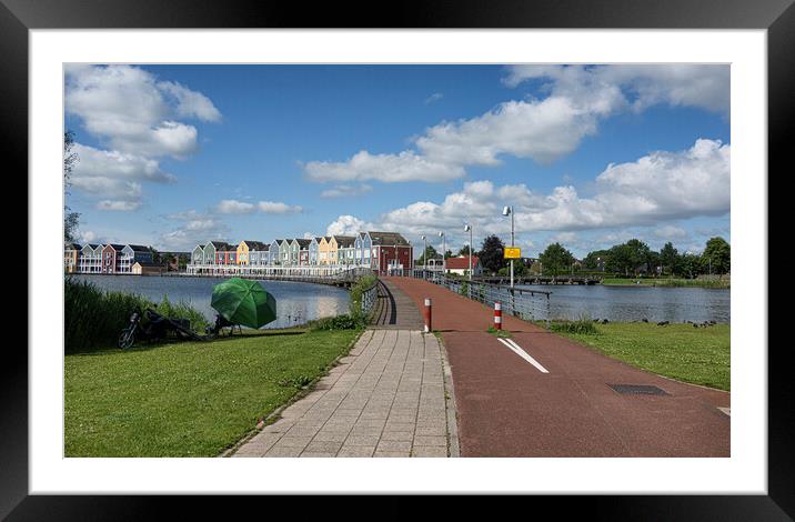 Rainbow Houses Houten Netherlands Framed Mounted Print by kathy white