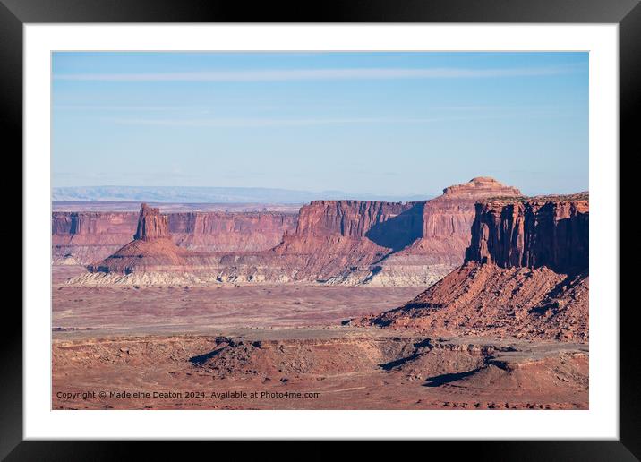 Breathtaking Landscape from Grand View Point in Canyonlands National Park, Utah Framed Mounted Print by Madeleine Deaton