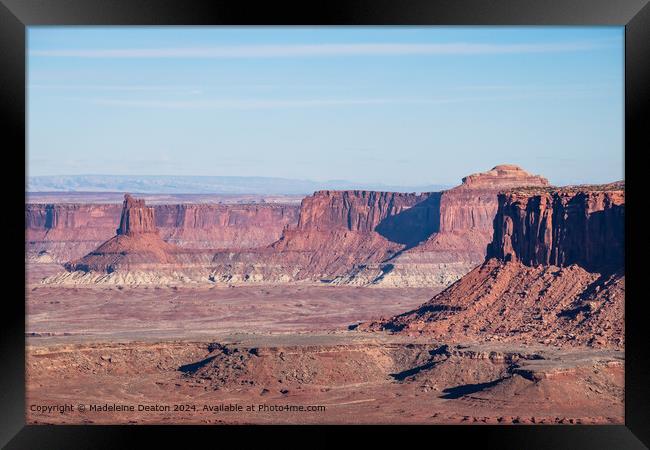 Breathtaking Landscape from Grand View Point in Canyonlands National Park, Utah Framed Print by Madeleine Deaton