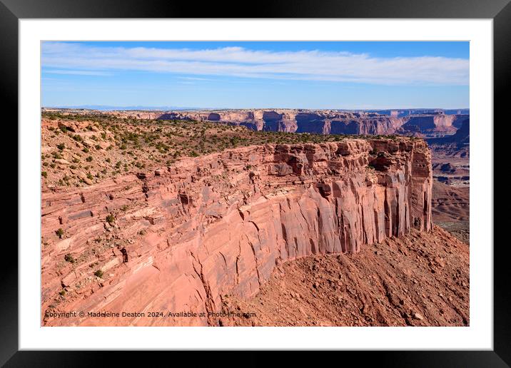 Magnificent Cliff View from Grand View Point  in Canyonlands National Park Framed Mounted Print by Madeleine Deaton