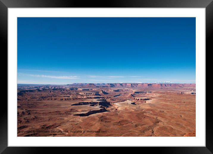Breathtaking Panoramic View of Canyonlands National Park's Green River in Utah Framed Mounted Print by Madeleine Deaton