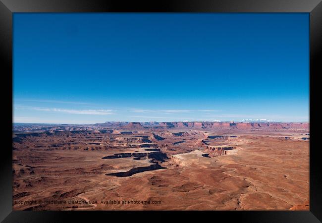 Breathtaking Panoramic View of Canyonlands National Park's Green River in Utah Framed Print by Madeleine Deaton