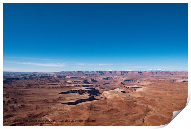 Breathtaking Panoramic View of Canyonlands National Park's Green River in Utah Print by Madeleine Deaton