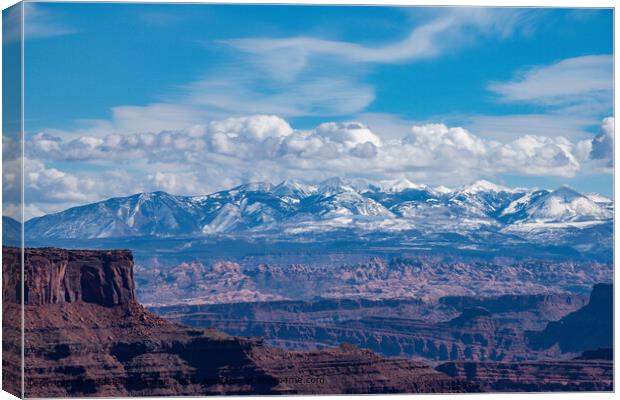 La Sal Mountains Panorama Canvas Print by Madeleine Deaton