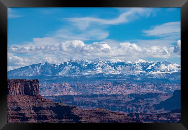 La Sal Mountains Panorama Framed Print by Madeleine Deaton