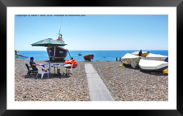 Beer Beach Leading To The Sea Framed Mounted Print by Peter F Hunt