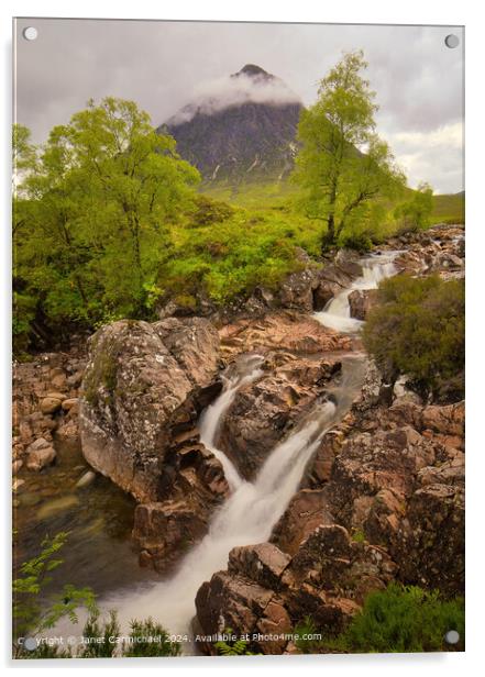 Buachaille Etive Mòr, Glen Etive, Scottish Highlands Acrylic by Janet Carmichael