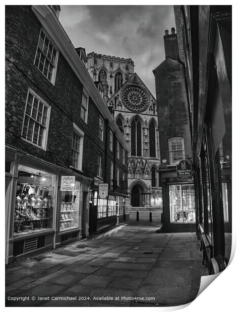 York at Night Print by Janet Carmichael
