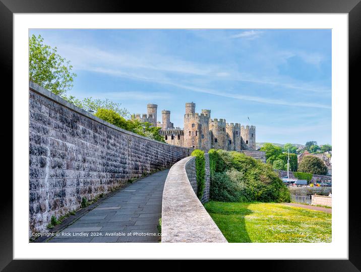 Conwy Castle Coastal Landscape Framed Mounted Print by Rick Lindley