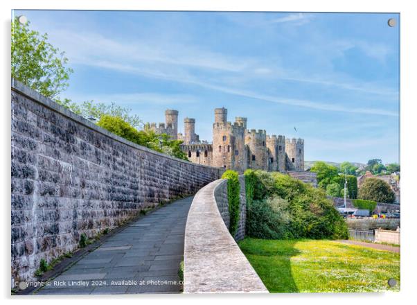 Conwy Castle Coastal Landscape Acrylic by Rick Lindley