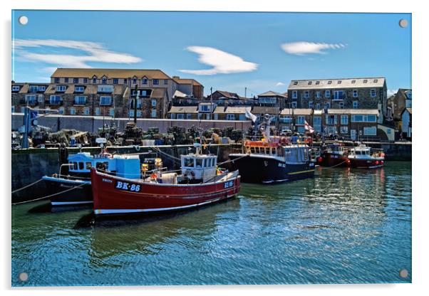Seahouses Harbour Acrylic by Darren Galpin