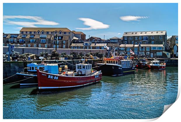 Seahouses Harbour Print by Darren Galpin