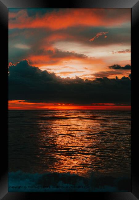 Tamarindo Costa Rica Sunrise Sunset Framed Print by Jose Rojas