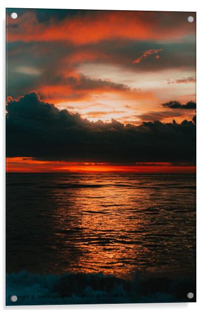 Tamarindo Costa Rica Sunrise Sunset Acrylic by Jose Rojas
