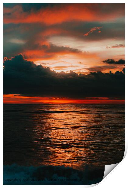 Tamarindo Costa Rica Sunrise Sunset Print by Jose Rojas