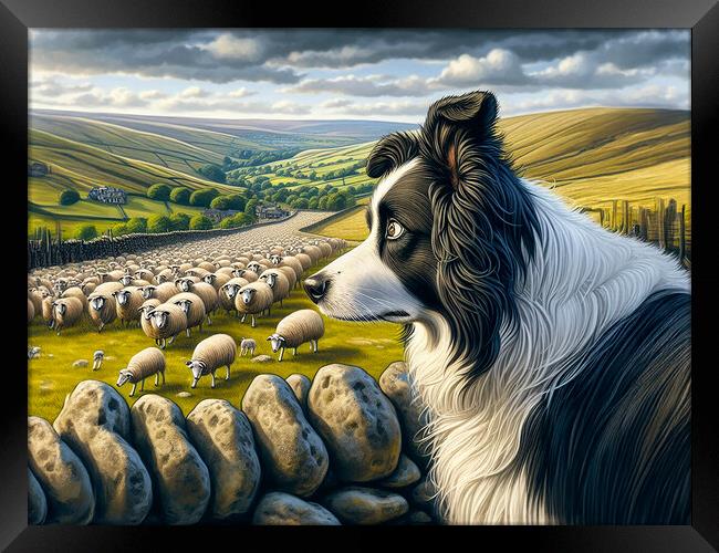 Sheep Watching Framed Print by Steve Smith