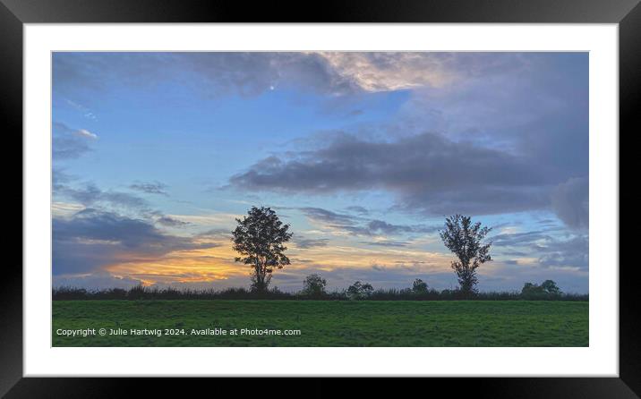 Haimwood Sunset Framed Mounted Print by Julie Hartwig