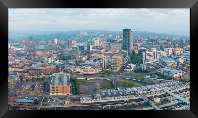 Sheffield City Skyline Framed Print by Apollo Aerial Photography