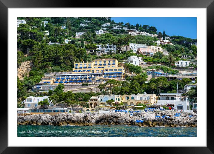 Marina Piccola, Island of Capri, Southern Italy Framed Mounted Print by Angus McComiskey