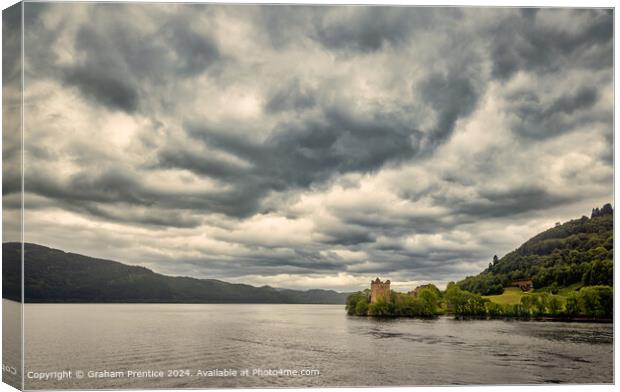 Urquhart Castle on Loch Ness Canvas Print by Graham Prentice