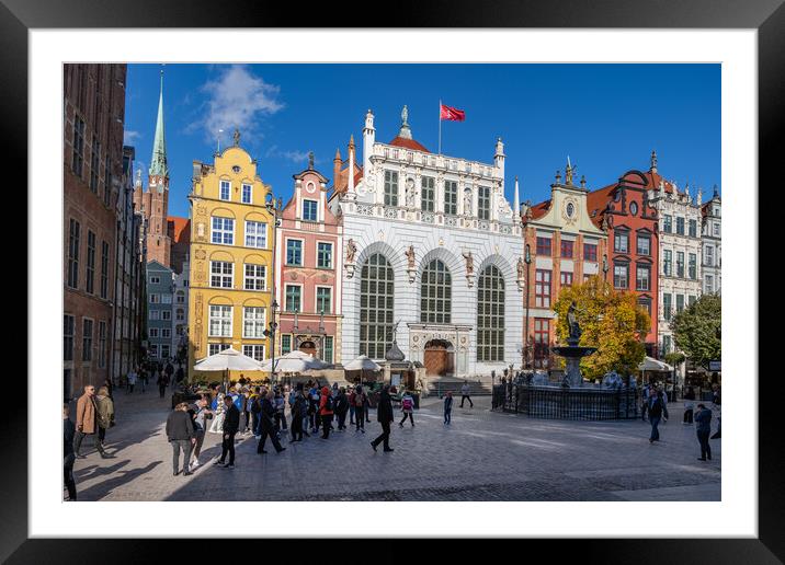 Old Town Of Gdansk In Poland Framed Mounted Print by Artur Bogacki