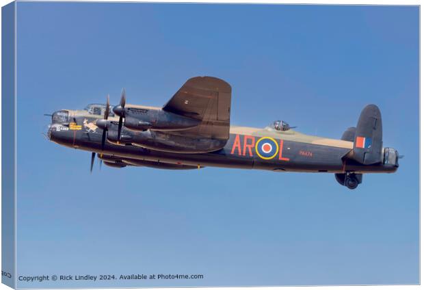 Lancaster Flying, Sand and Sea, Southport Canvas Print by Rick Lindley
