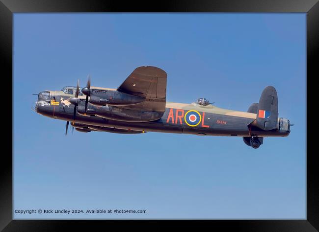 Lancaster Flying, Sand and Sea, Southport Framed Print by Rick Lindley