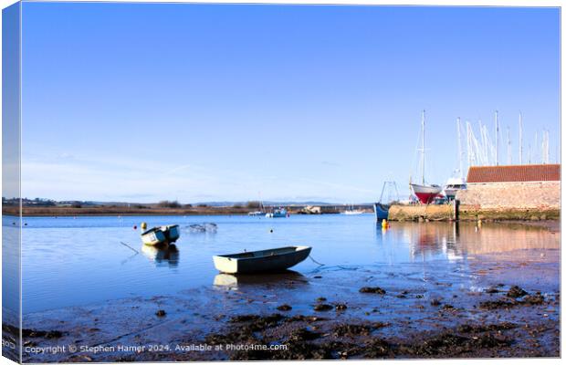 Topsham River Exe Tranquility Canvas Print by Stephen Hamer
