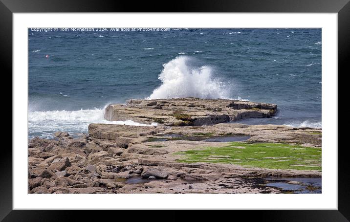 Moray Firth Waves: Nautical Power Framed Mounted Print by Tom McPherson