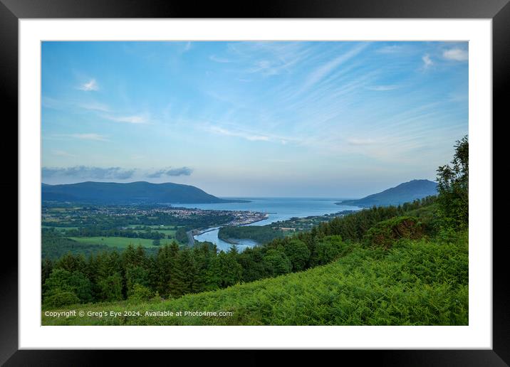 Carlingford Lough Landscape View Framed Mounted Print by Greg's Eye